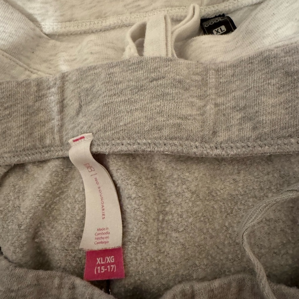 Bundle of 3 Drawstring Women’s Shorts - Gray and Light Pink - Picture 2 of 3